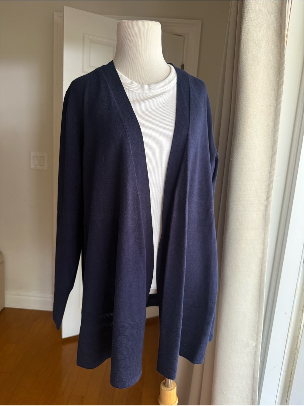 Charter Club Navy xl Open-Front Cardigan unworn like new